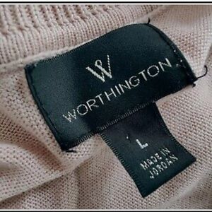 Worthington Women’s Light Pink Crew Neck Sweater - Size Large